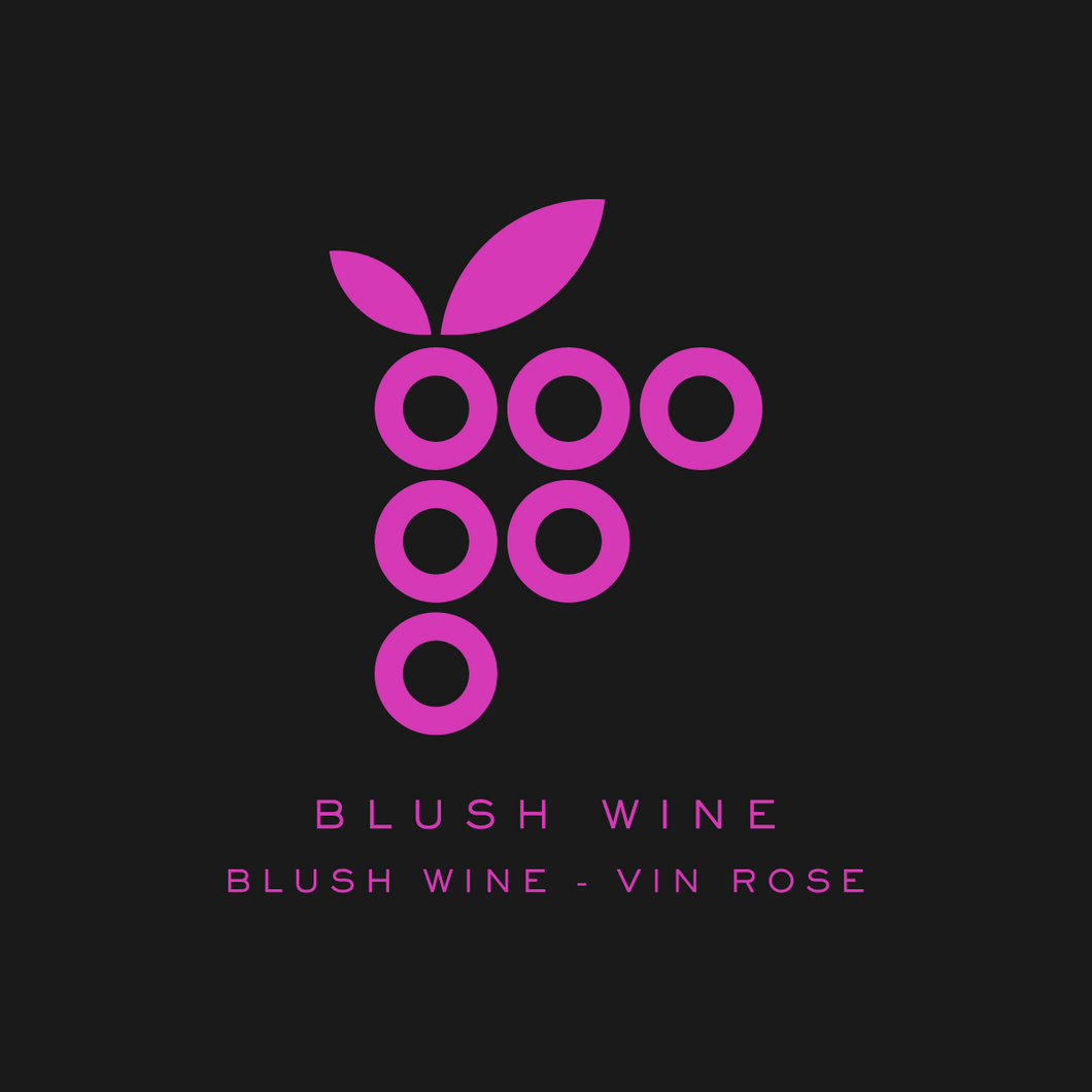 Labels - Blush Wine Modern Grape Cluster (RL500)