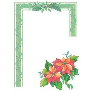 Labels - Poinsettia  (4 Labels - /Sheet) (BN80)