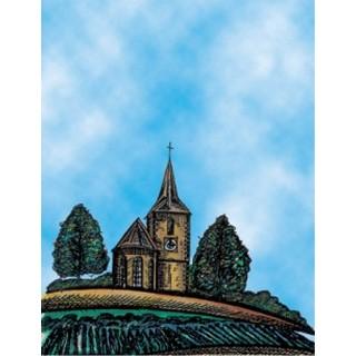 Labels - Castle w/Blue Sky (4 Labels - /Sheet) (BN80)