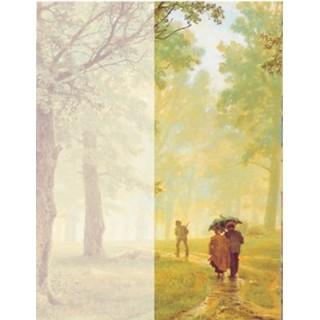 Labels - Couple in Park (4 Labels - /Sheet) (BN80)