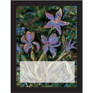 Labels - Purple Flower  (4 Labels - /Sheet) (BN80)