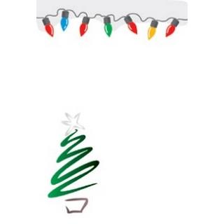 Labels - Holiday Trees 1/2 Size  (8 Labels - /Sheet) (BN80)