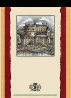 Labels - Castle Pen & Ink Style (4 Labels - /Sheet) (BN80)