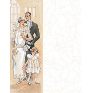 Labels - Couple w/ Flower Girl (4 Labels - /Sheet) (BN80)