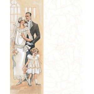 Labels - Couple w/ Flower Girl (4 Labels - /Sheet) (BN80)