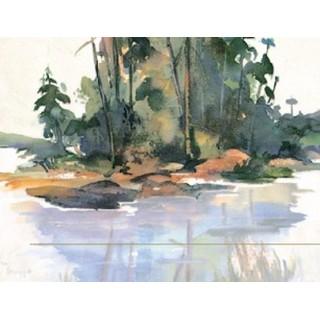 Labels - Water Colour Island (4 Labels - /Sheet) (BN80)