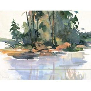 Labels - Water Colour Island (4 Labels - /Sheet) (BN80)