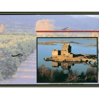 Labels - Castle on Vineyard (4 Labels - /Sheet) (BN80)