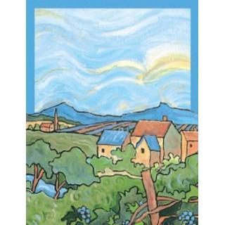 Labels - Van Gogh Vineyard (4 Labels - /Sheet) (BN80)