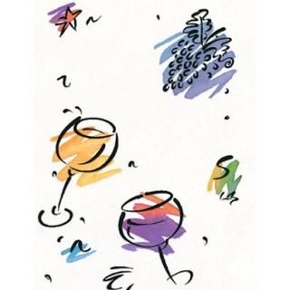 Labels - Funky Wine Glasses (4 Labels - /Sheet) (BN80)
