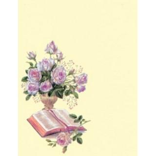 Labels - Roses & Bible (4 Labels - /Sheet) (BN80)
