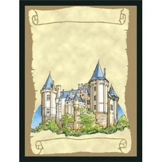 Labels - Castle on Parchment / Foil (4 Labels - /Sheet) (BN80)