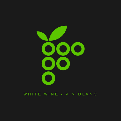 Labels - White Modern Grape Cluster (RL500)
