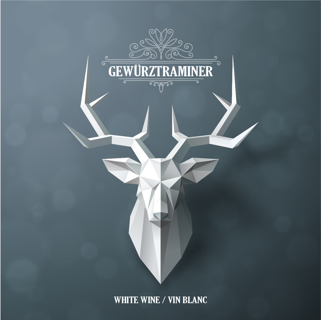 Labels - Gewurztraminer Triangular Paper Deer Head (RL500)