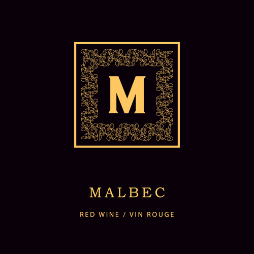 Labels - Malbec Golden Monogram (RL500)