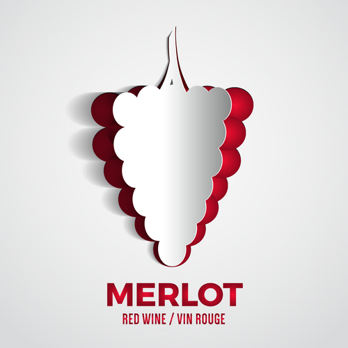 Labels - Merlot Paper Grape Cutout (RL500)