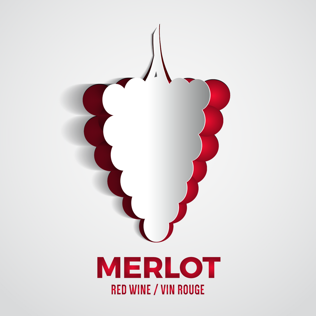 Labels - Merlot Paper Grape Cutout (RL500)