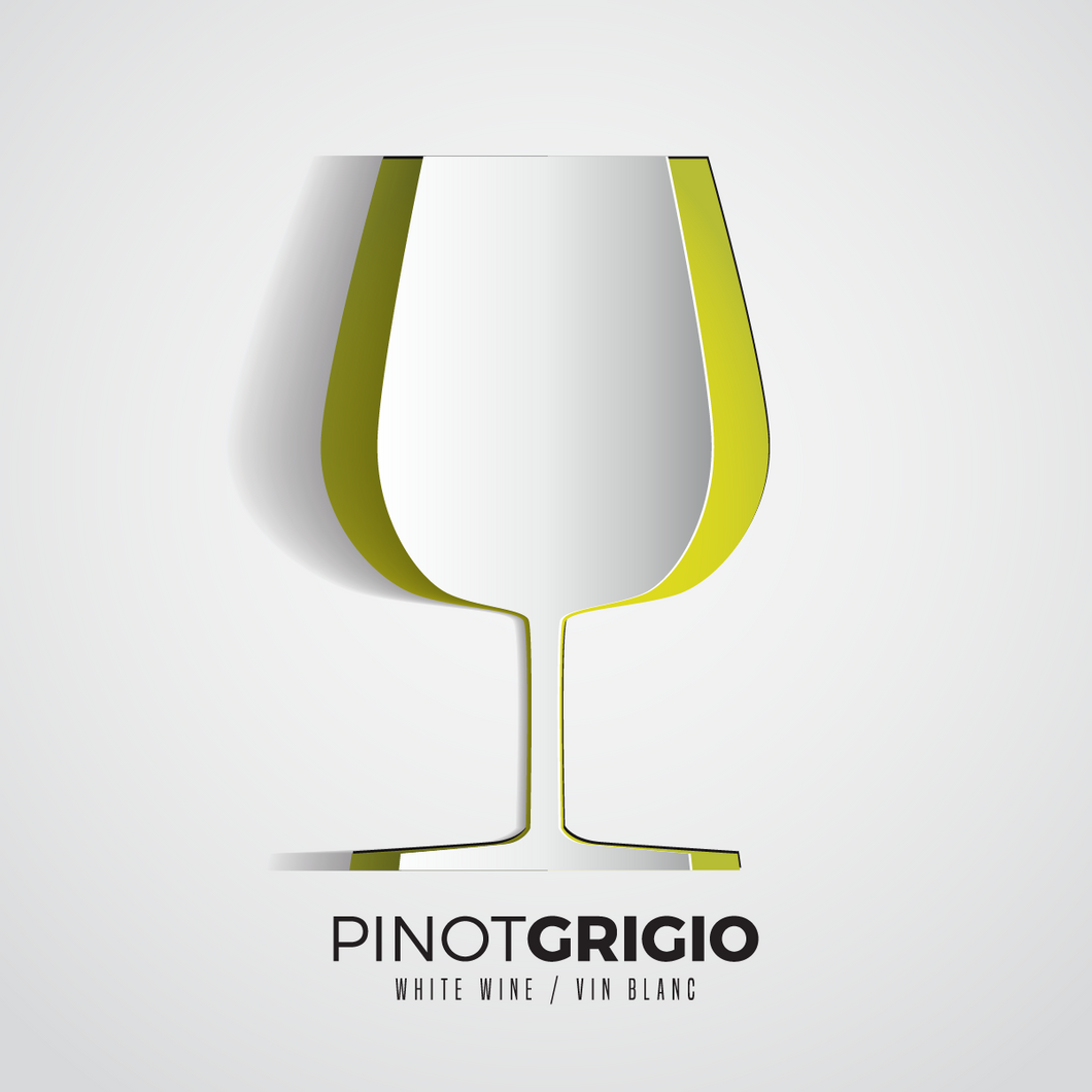 Labels - Pinot Grigio Paper Wine Glass Cutout (RL500)